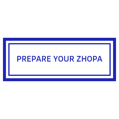 Шаблон штампа №1344 прикольного с надписью prepare your zhopa