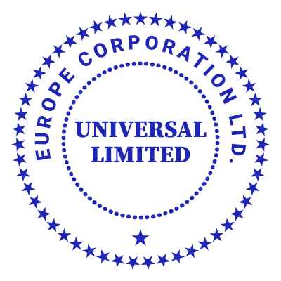 Шаблон печати №974 с надписью Universal Limited Europe Corporation LTD