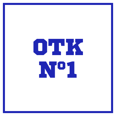 Шаблон квадратного штампа №371 с надписью «ОТК» и номером
