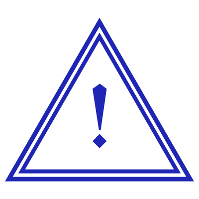 Шаблон треугольного штампа №367 с восклицательным знаком