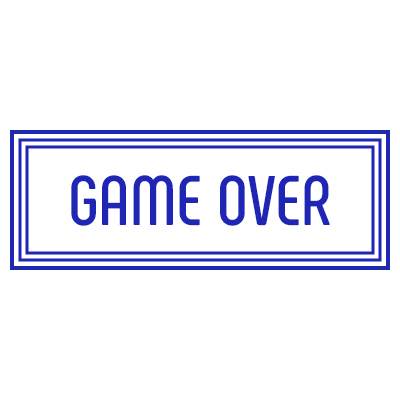 Шаблон штампа №236 с надписью «game over»