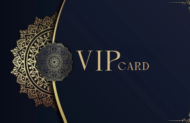 Именная VIP-карта для клиента, универсальная, выполнена в благородных синих тонах. Размер макета - 85x55 мм.
