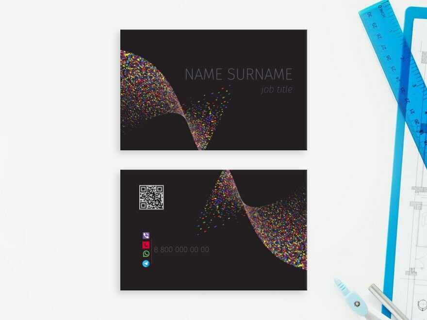Шаблон визитной карточки: услуги для бизнеса, системный администратор, лакокрасочные материалы
