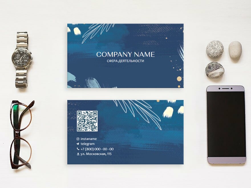 Шаблон визитной карточки: услуги для бизнеса, маникюр, педикюр, салоны красоты