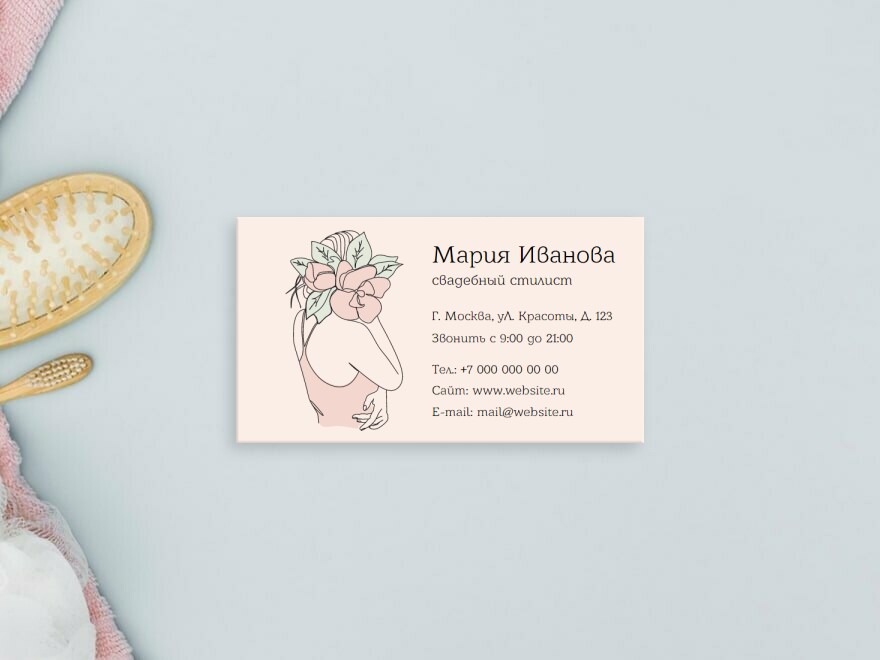 Шаблон визитной карточки: визажисты, свадьба, все для свадьбы