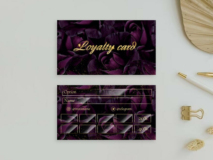 Шаблон визитной карточки: универсальные, салоны красоты, цветы