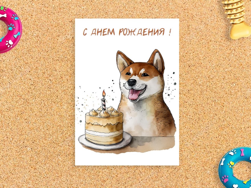 Шаблон открытки поздравляем с днём рождения | ID51605