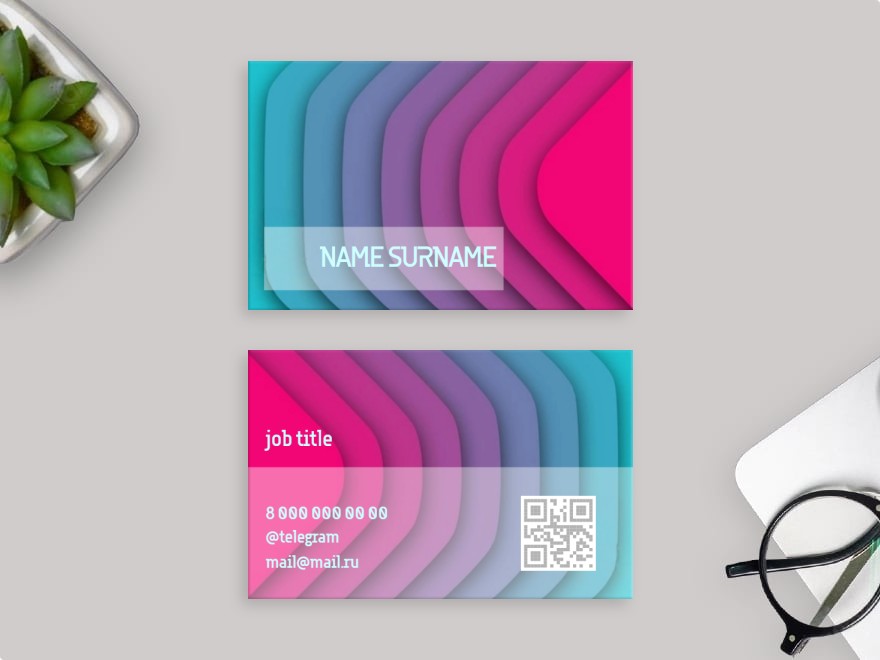 Шаблон визитной карточки: программист, веб дизайнер, it консалтинг