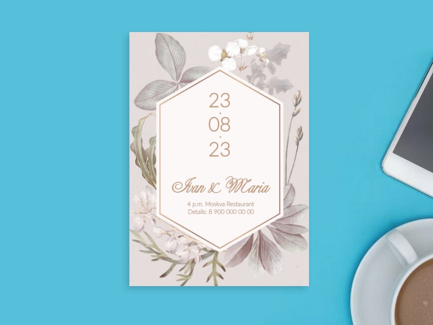 Шаблон листовки или флаера формата A6: мероприятия, свадьба, все для свадьбы