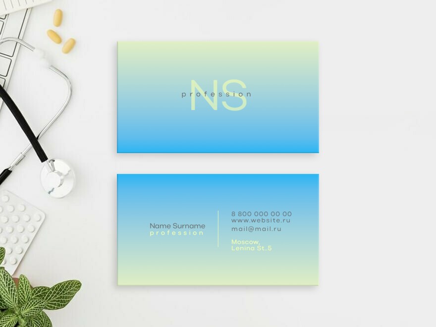 Шаблон визитной карточки: универсальные, веб дизайнер, клиника, больница