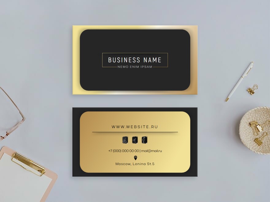 Шаблон визитной карточки: услуги для бизнеса, руководитель, пиар-менеджер