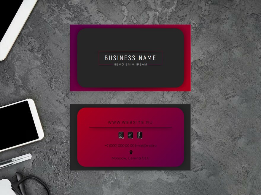 Шаблон визитной карточки: услуги для бизнеса, пиар-менеджер, салоны красоты