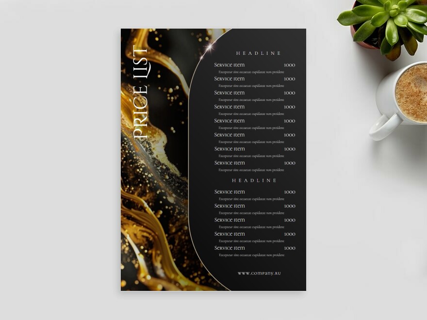 Шаблон листовки или флаера формата A4: услуги для бизнеса, мероприятия, салоны красоты