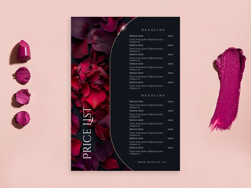 Шаблон листовки или флаера формата A4: маркетолог, маркетинг, салоны красоты, флорист, цветы