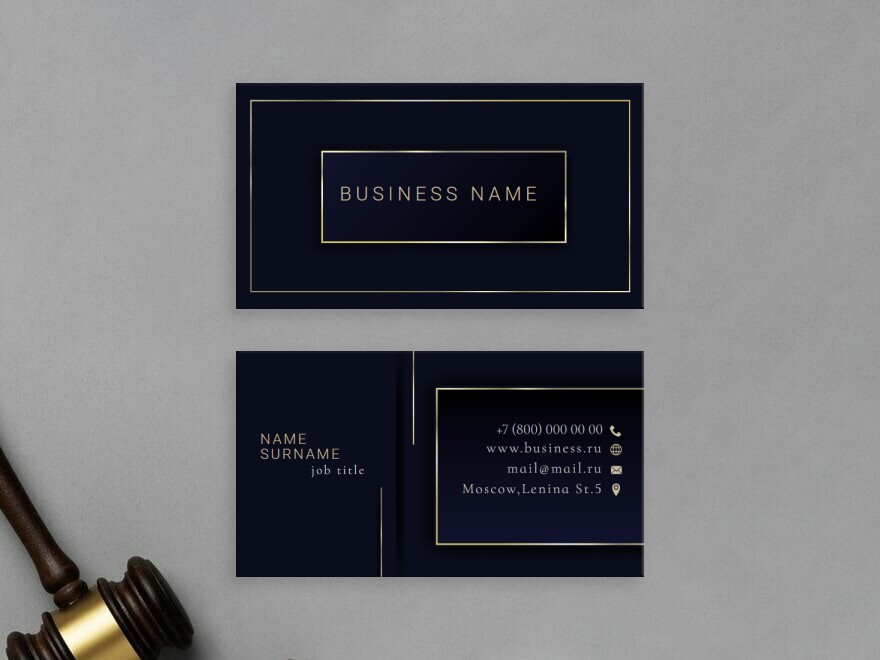 Шаблон визитной карточки: услуги для бизнеса, директор, адвокат