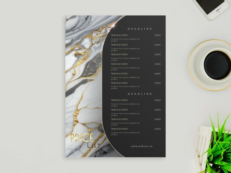 Шаблон листовки или флаера формата A4: услуги для бизнеса, пиар-менеджер, салоны красоты