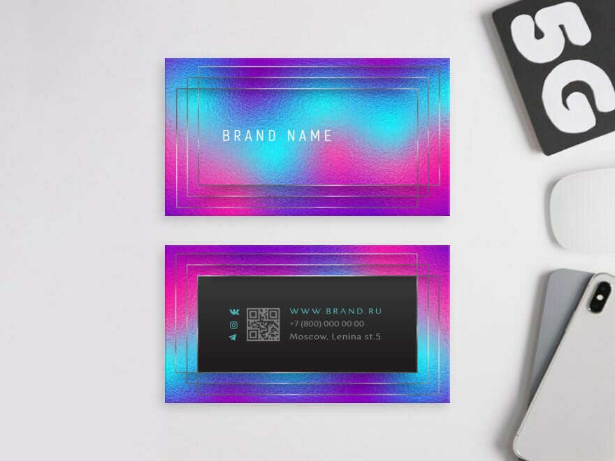 Шаблон визитной карточки: веб дизайнер, рекламное агентство, салоны красоты