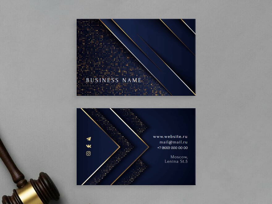 Шаблон визитной карточки: услуги для бизнеса, руководитель, адвокат