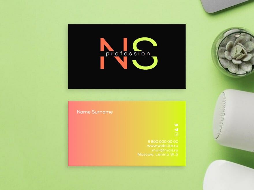 Шаблон визитной карточки: услуги для бизнеса, веб дизайнер, кофейня