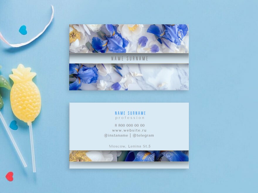 Шаблон визитной карточки: организация мероприятий, спа, spa, флорист, цветы