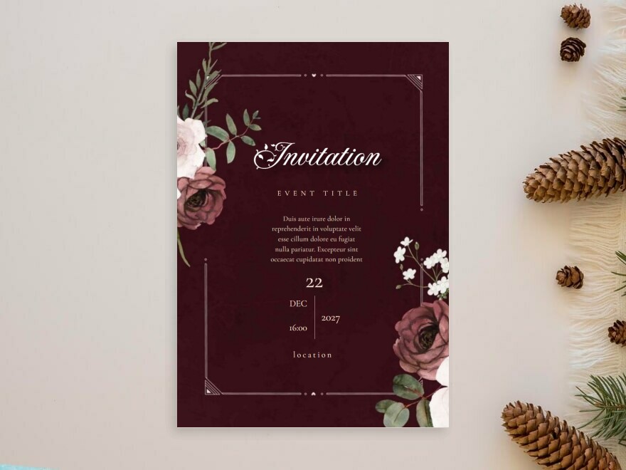 Шаблон листовки или флаера формата A4: мероприятия, праздники, свадьба