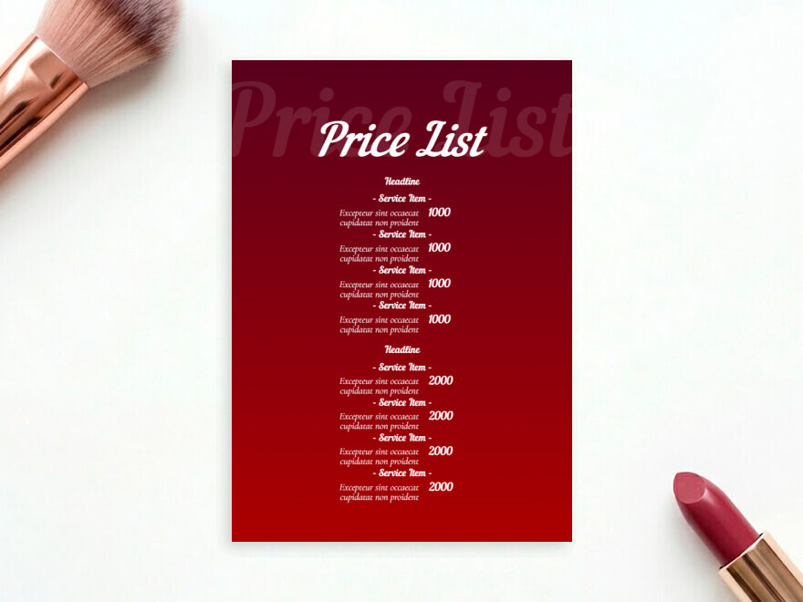 Шаблон листовки или флаера формата A5: универсальные, услуги для бизнеса, салоны красоты