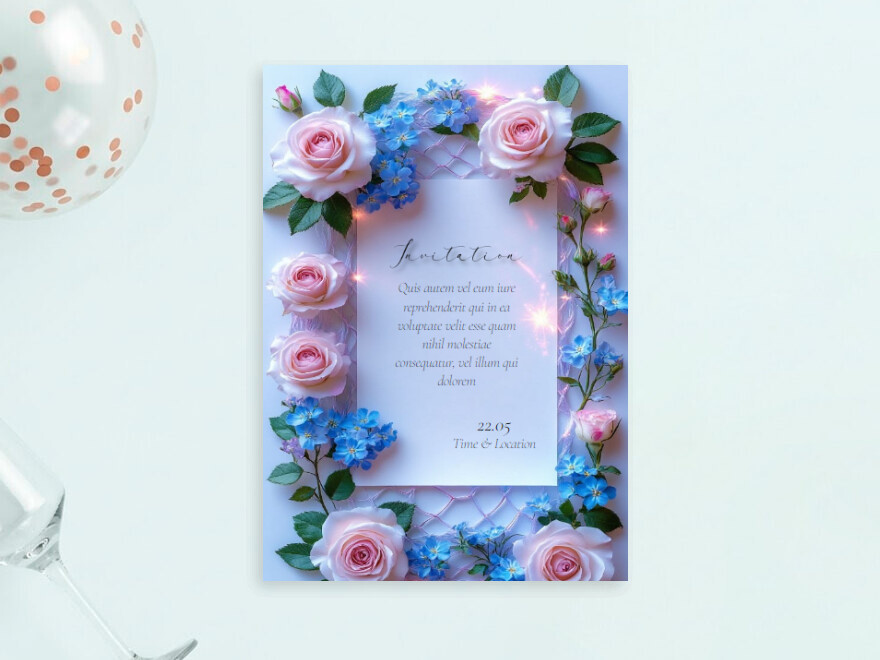 Шаблон листовки или флаера формата A6: мероприятия, праздники, организация мероприятий