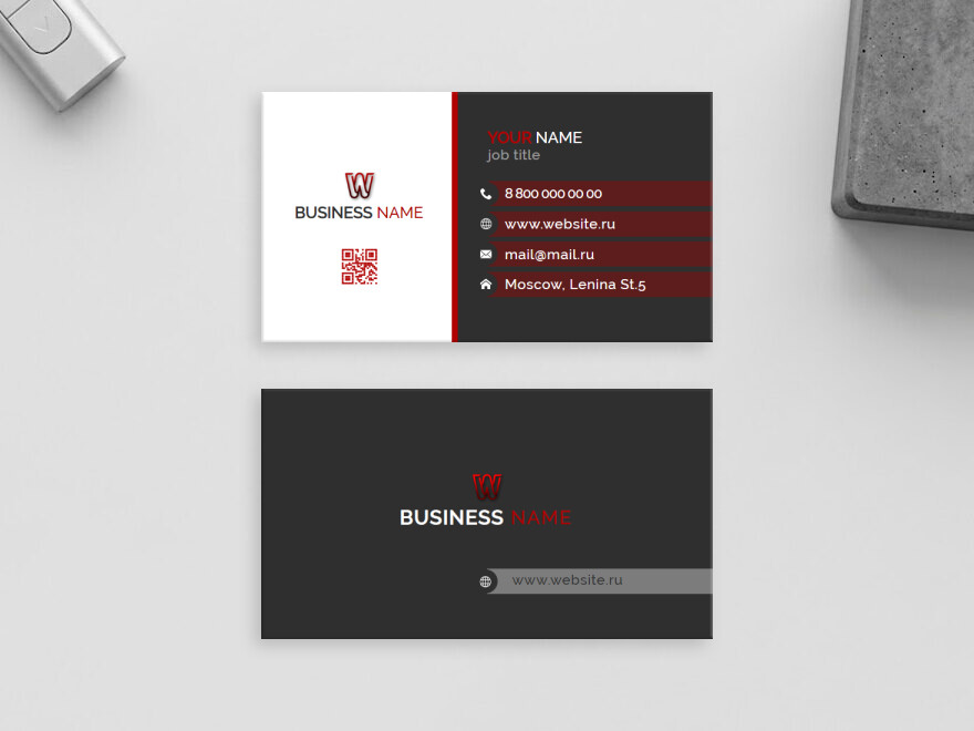 Шаблон визитной карточки: aвтосалоны и автоцентры, услуги для бизнеса, разработка сайтов и приложений