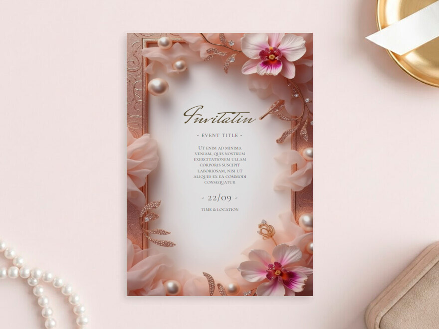 Шаблон листовки или флаера формата A5: мероприятия, праздники, свадьба