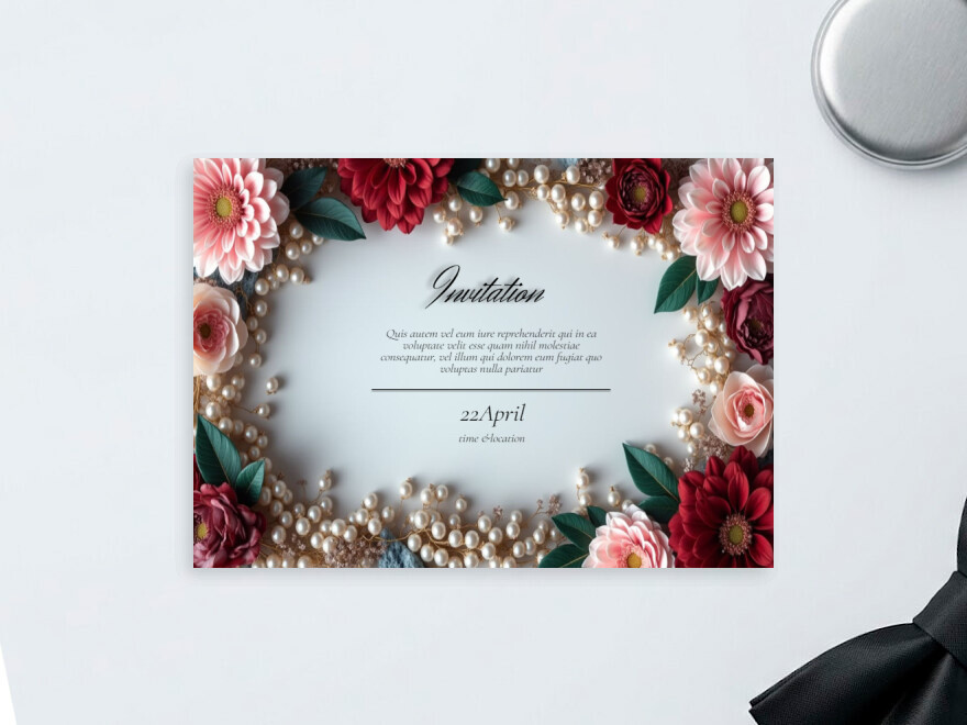 Шаблон листовки или флаера формата A5: мероприятия, праздники, свадьба