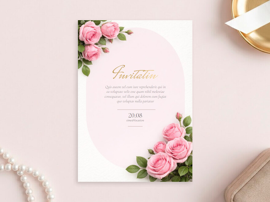 Шаблон листовки или флаера формата A5: мероприятия, праздники, свадьба