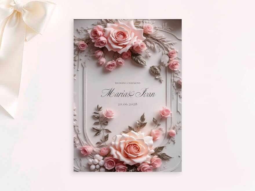 Шаблон листовки или флаера формата A5: мероприятия, праздники, свадьба