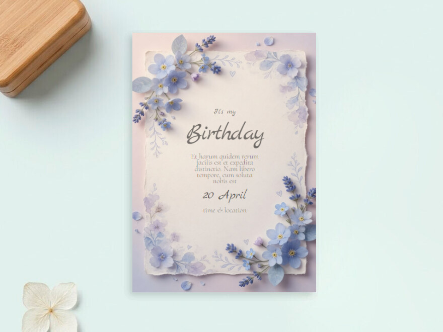 Шаблон листовки или флаера формата A6: мероприятия, праздники, организация мероприятий