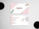 Дизайн макет визитной карточки: гимнастика, цветы, свадебный ресторан