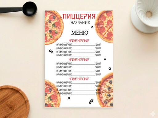 Листовки и флаеры: пиццерия, кофейня, фастфуд