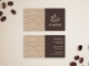 Дизайн макет визитной карточки: кофейня